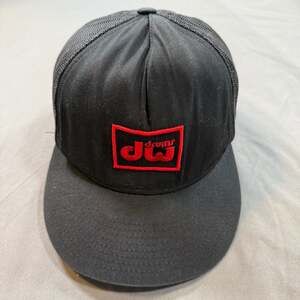 DW Drums Black Mesh Snapback Hat with Red Logo